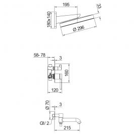 Душевой комплект Gappo G7106-3