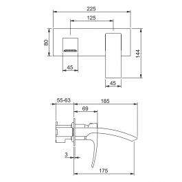 Смеситель для раковины Gappo G1007-29