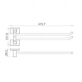 Поворотный полотенцедержатель Gappo G0712-6