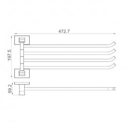 Поворотный полотенцедержатель Gappo G0714-6