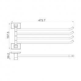Поворотный полотенцедержатель Gappo G0714