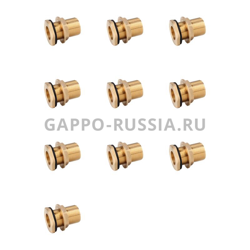 Врезка для резервуара латунная Gappo G1233.04 1/2" уп. 10 шт.