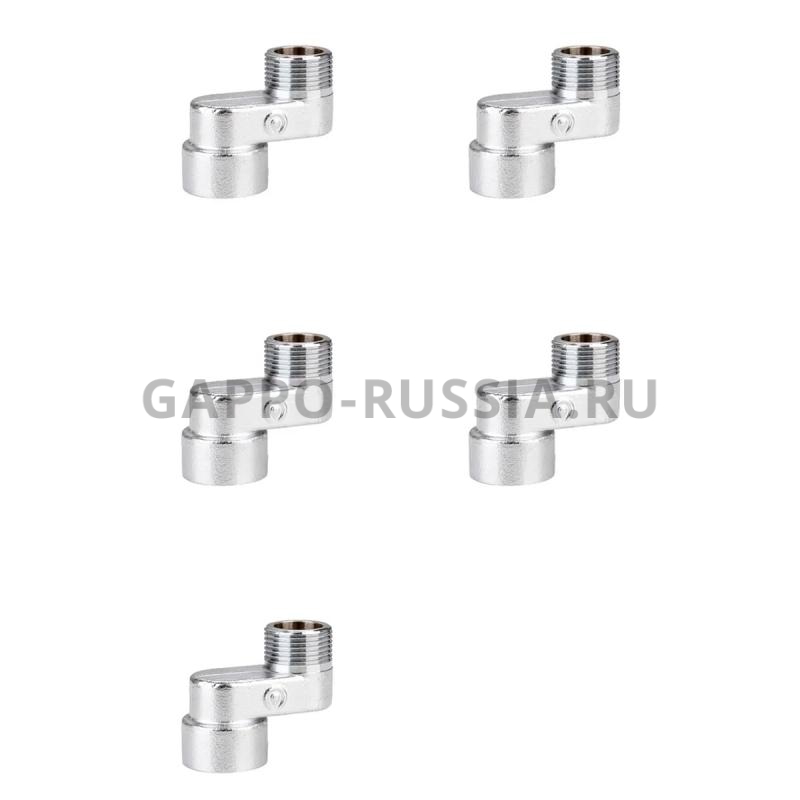 Эксцентрик НР-НР, никелированный Gappo G2292.50 1/2\"x3/4\"x50 уп. 5 шт.