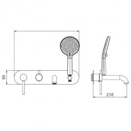 Смеситель для ванны Gappo G3306-3
