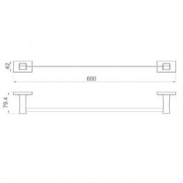Прямой полотенцедержатель Gappo G0701-6