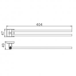 Поворотный полотенцедержатель Gappo G3812