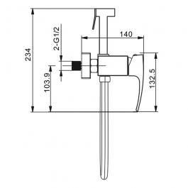 Смеситель с гигиеническим душем Gappo G2007-3