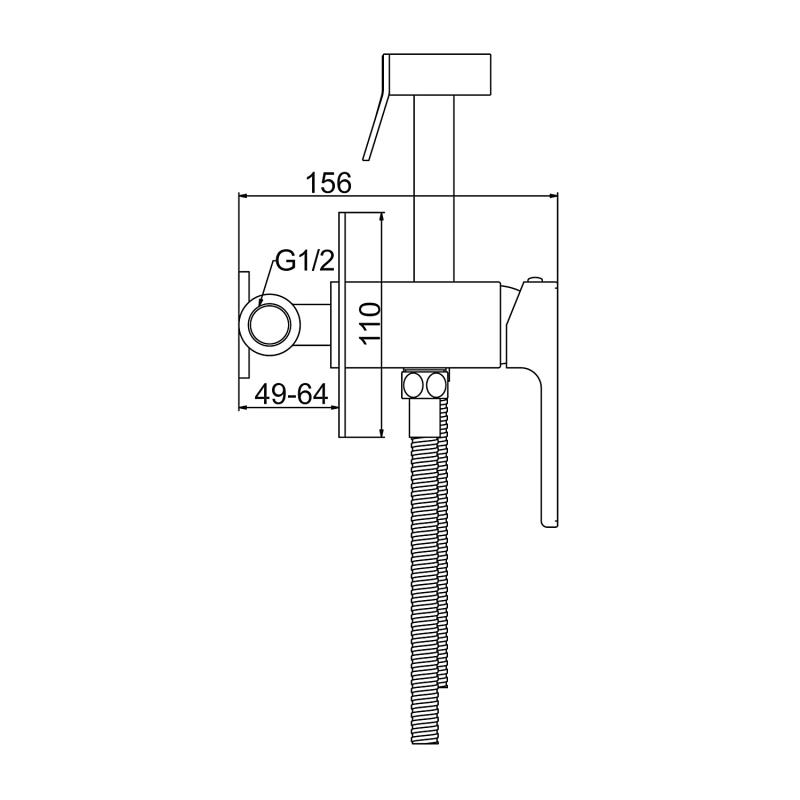 Смеситель с гигиеническим душем Gappo G7217-3