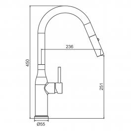 Смеситель для кухни Gappo G4398-46