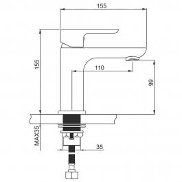 Смеситель для раковины Gappo G1048-9
