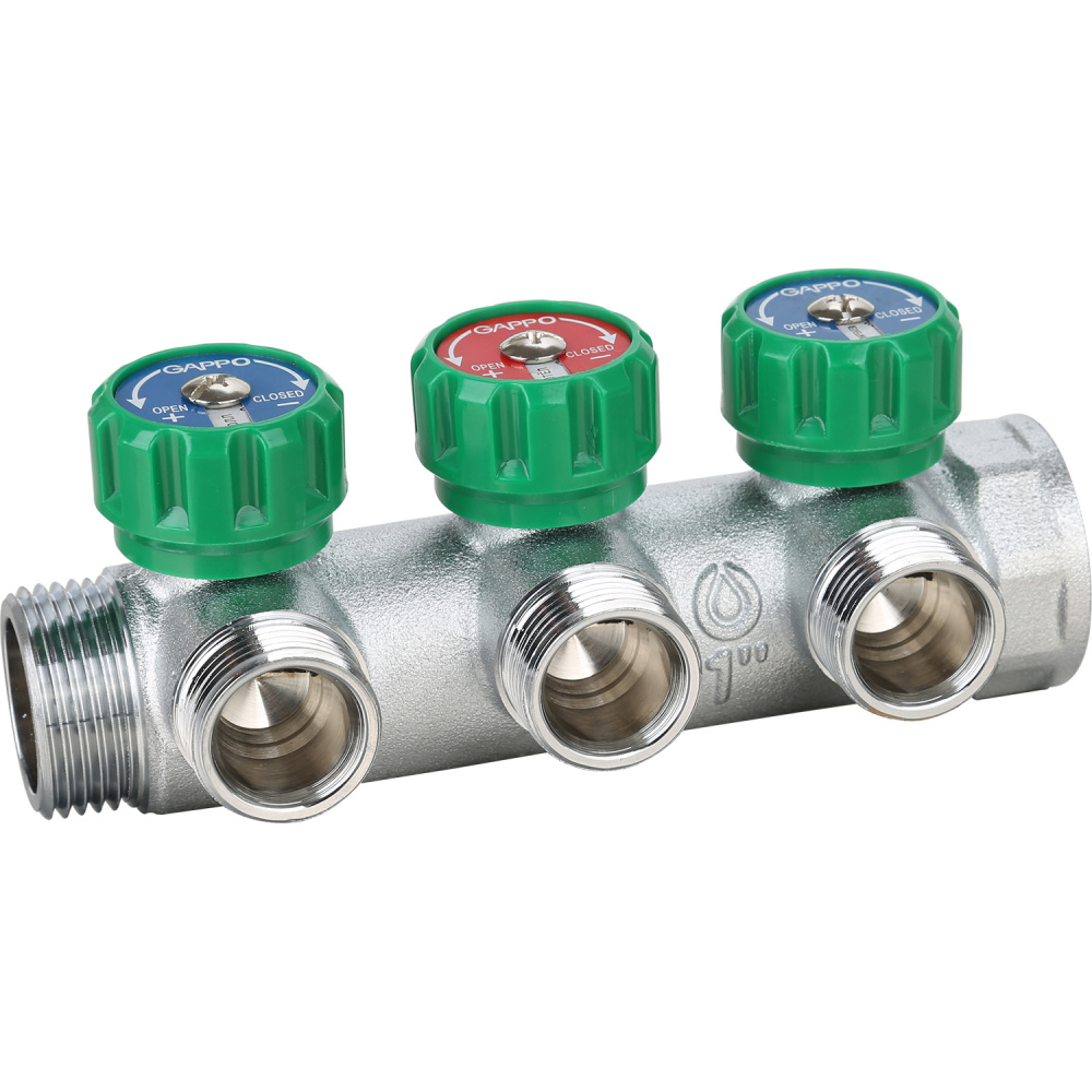 Коллектор регулирующий евроконус ВР-НР Gappo G1002.03 1"x3/4"x3 вых