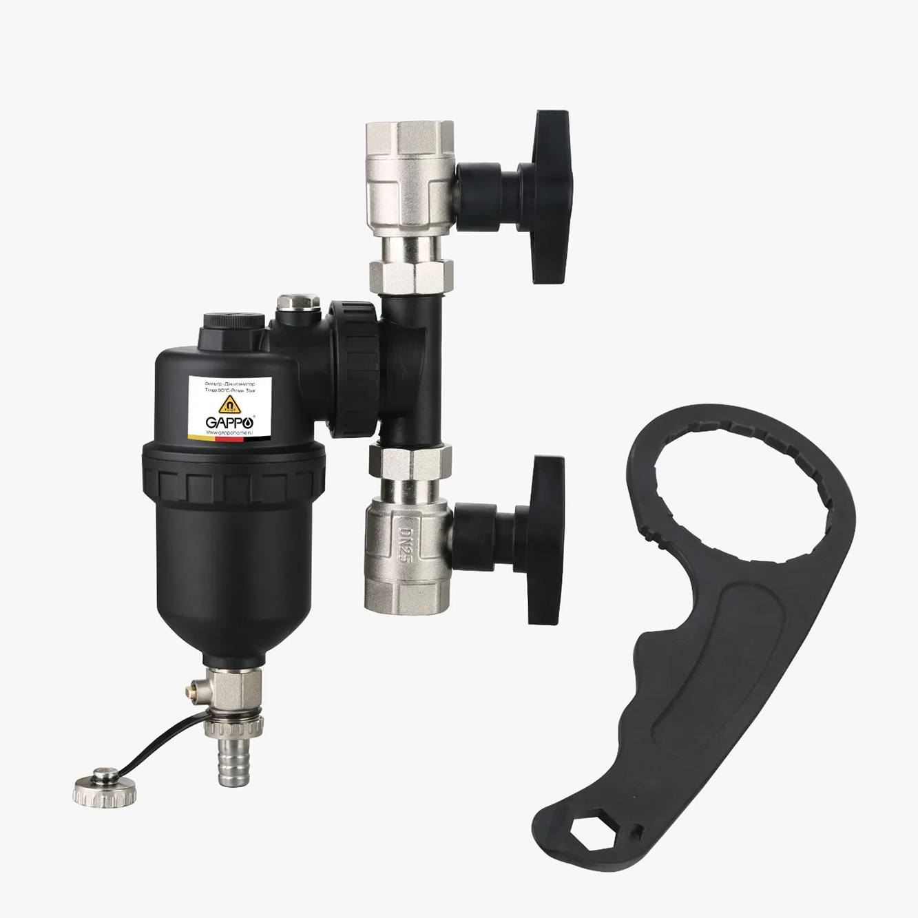 Сепаратор воздуха и грязи Clean Smart 1" 90°C, 3 бар. Gappo G1420.06 уп. 1 шт.