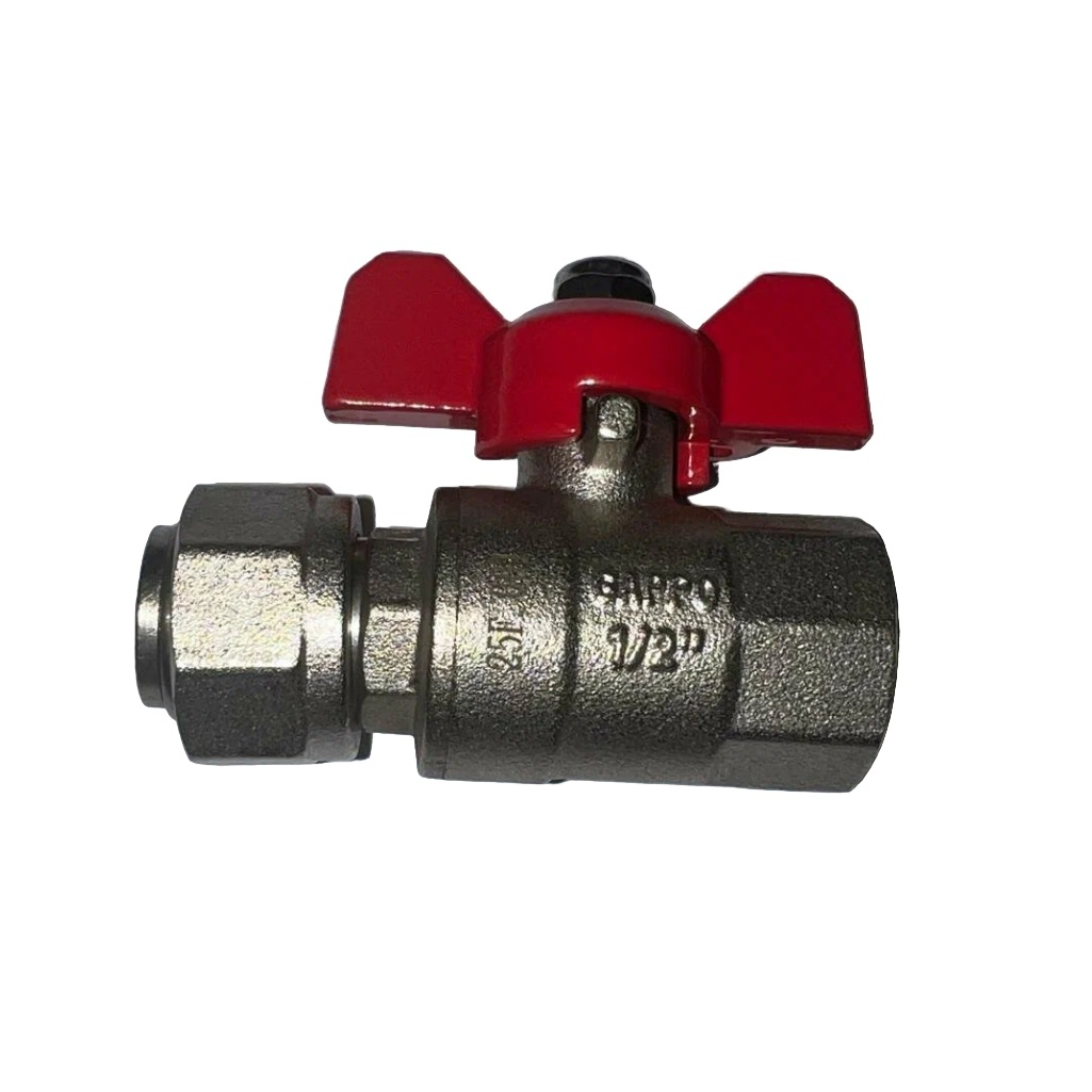 Кран шаровой прямой с накидной гайкой Gappo G216.04 1/2"X1/2" уп. 10 шт.