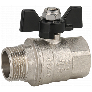Кран шаровой полнопроходной ВР-НР Gappo G225.05 3/4"x3/4"