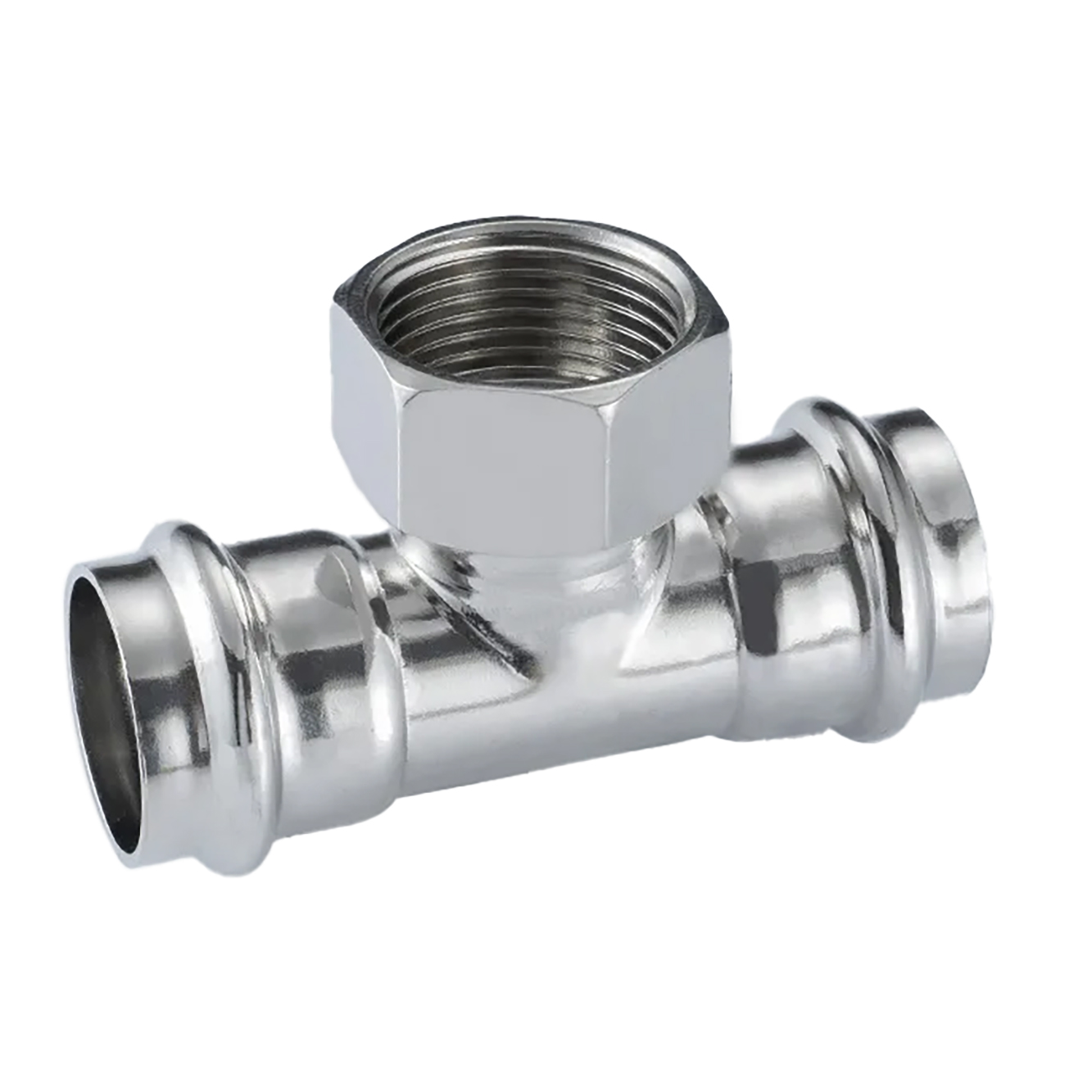 Тройник с переходом на внутреннюю резьбу 22x1/2"x22 Gappo G1108.220422 уп. 5 шт.