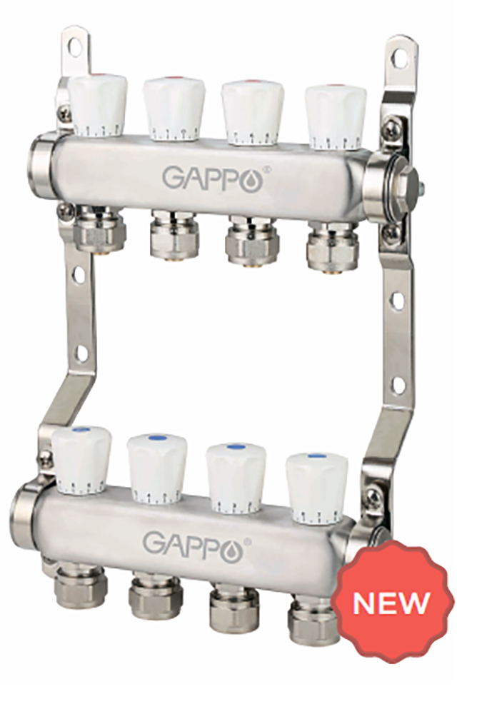 Коллекторный блок для отопления (радиаторы) Gappo G429.10 1x3/4x10